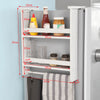 SoBuy FRG149-W Raft suspendat pentru frigider cu ventuze, suport pentru condimente