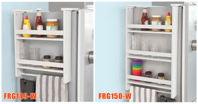 SoBuy FRG149-W Raft suspendat pentru frigider cu ventuze, suport pentru condimente