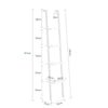 SoBuy FRG15-W Bibliotecă etajeră de perete tip scară, Etajeră scară cu 4 niveluri - Alb 33 x 180 cm
