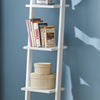 SoBuy FRG15-W Bibliotecă etajeră de perete tip scară, Etajeră scară cu 4 niveluri - Alb 33 x 180 cm