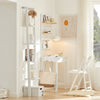 SoBuy FRG15-W Bibliotecă etajeră de perete tip scară, Etajeră scară cu 4 niveluri - Alb 33 x 180 cm
