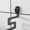 SoBuy FRG173-W Etajeră de perete, cu design modern și 5 cârlige mobile, pentru bucătărie sau baie