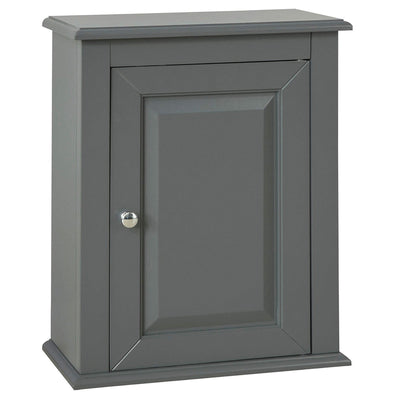 SoBuy FRG203-DG Meuble Haut de Salle de Bain, 1 Porte Placard Commode Mural