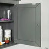 SoBuy Dulap de perete pentru baie sau bucătărie, L40*P18*A49cm, gri, FRG203-DG