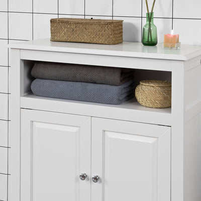 SoBuy FRG204-W Meuble Bas de Salle de Bain Armoire Toilette Buffet commode – Blanc