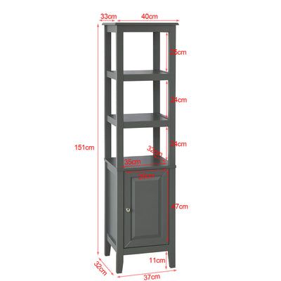 SoBuy FRG205-DG Meuble Colonne de Salle de Bain Armoire Toilette Haute