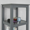 SoBuy FRG205-DG Meuble Colonne de Salle de Bain Armoire Toilette Haute