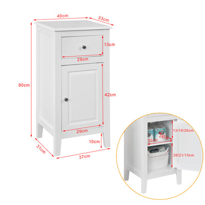 SoBuy FRG206-W Măsuță laterală Comodă baie Dulap WC