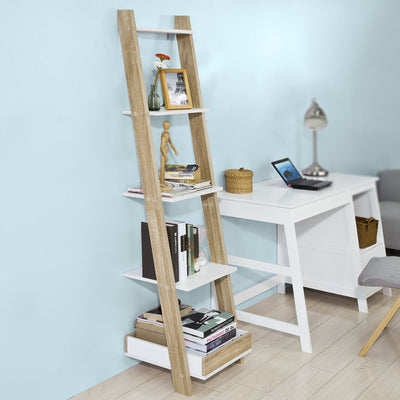 SoBuy FRG229-WN  Étagère échelle escalier Bibliothèque Séjour Salon Salle de Bain