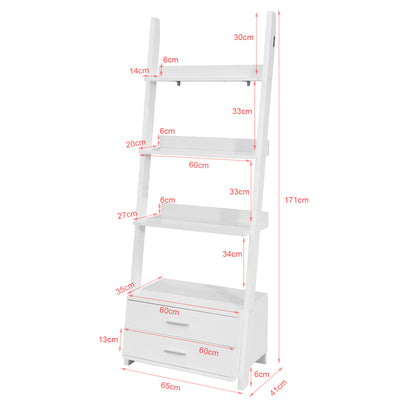 SoBuy FRG230-W Etagère Style échelle Bibliothèque Murale de 3 Niveaux