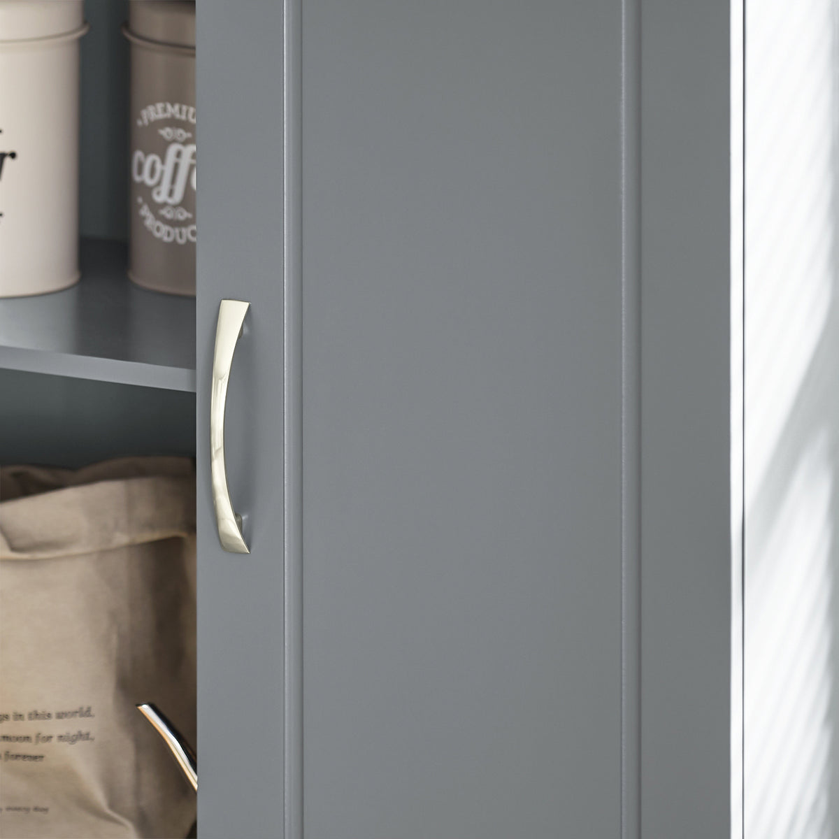 SoBuy FRG231-DG Meuble Haut Salle de Bain Suspendu Armoire Murale avec Étagère Réglable et Porte Rangement Mural Compact pour Salle de Bain, WC ou Cuisine Gris 60x30x60 cm