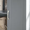 SoBuy FRG231-DG Meuble Haut Salle de Bain Suspendu Armoire Murale avec Étagère Réglable et Porte Rangement Mural Compact pour Salle de Bain, WC ou Cuisine Gris 60x30x60 cm