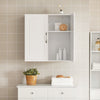 SoBuy FRG231-W Dulap Superior de Baie Suspendat, Dulap de Perete cu Raft Reglabil și Ușă, Raft Compact de Perete pentru Baie, WC sau Bucătărie, Alb 60x30x60 cm