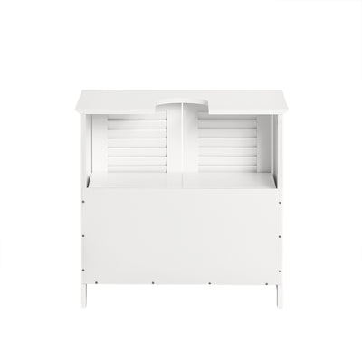 SoBuy FRG237-W Meuble Sous-Lavabo Meuble de Salle de Bain Vasque, 2 portes et 2 étages