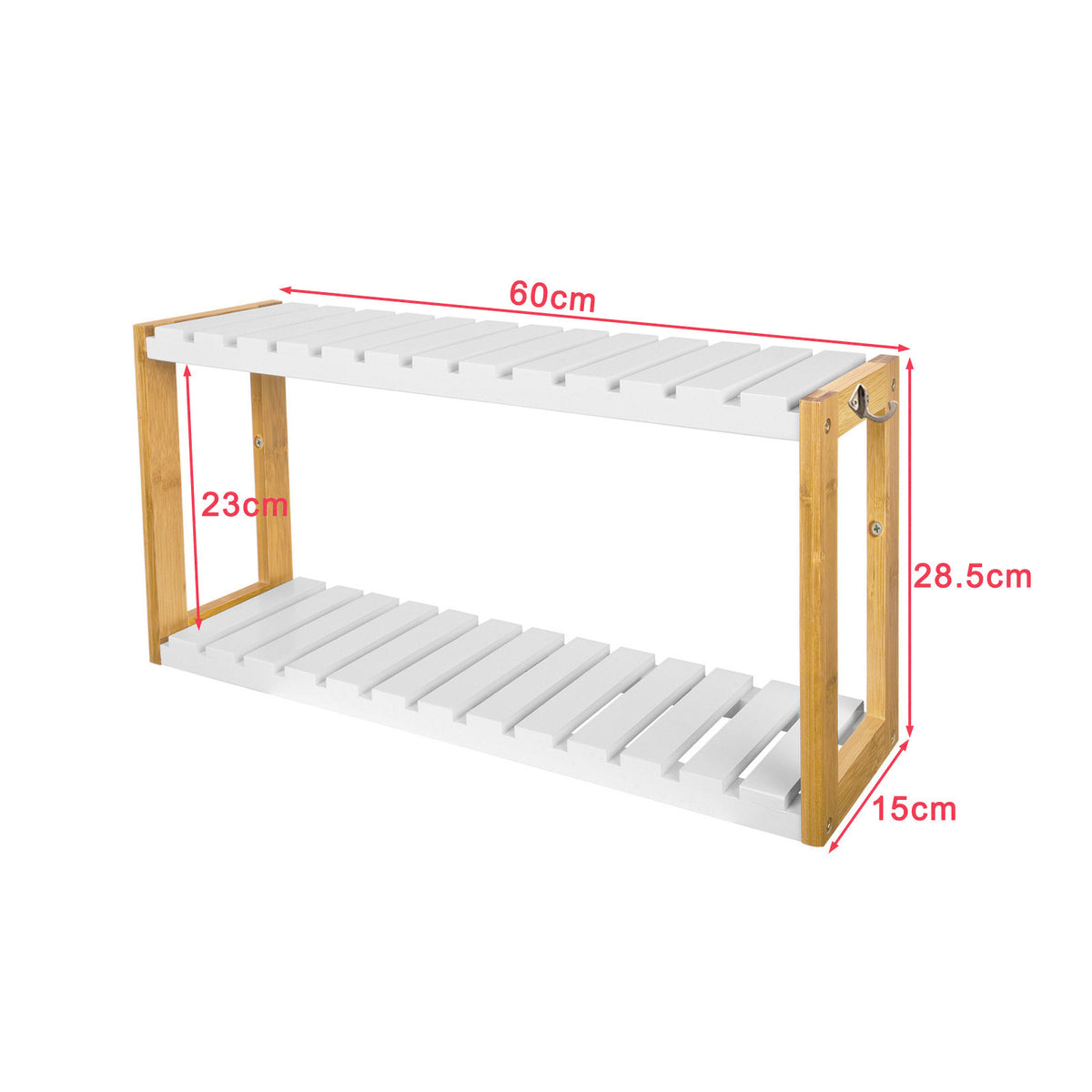 SoBuy FRG27-WN Etagère Murale Salle de Bain Toilettes Cuisine