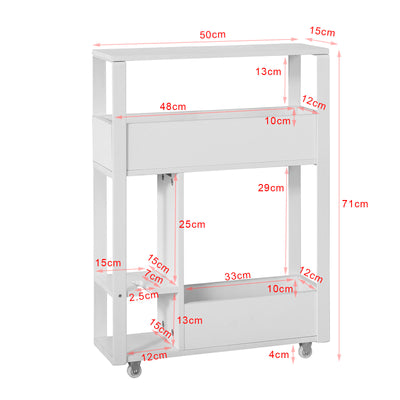 SoBuy FRG270-W Dulap de depozitare pentru baie Suport hârtie igienică Mobilier WC