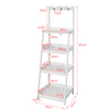 SoBuy FRG279-W Raft de Depozitare Stil Scară Dulap Colonial Baie Intrare