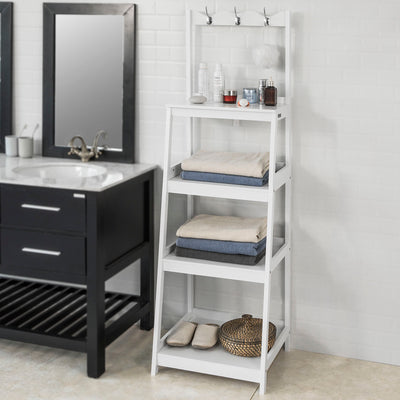 SoBuy FRG279-W Raft de Depozitare Stil Scară Dulap Colonial Baie Intrare
