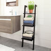 SoBuy FRG32-SCH Raft de perete stil scară pentru baie, Raft decorativ tip scară