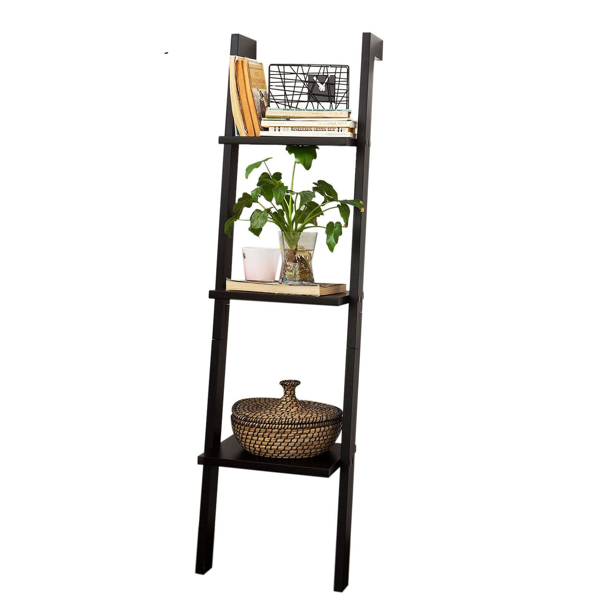 SoBuy FRG32-SCH Étagère murale style échelle Salle de bain, Étagère échelle déco