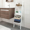 SoBuy FRG32-W Etajeră de perete tip scară pentru living baie, Dulap de depozitare
