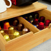 SoBuy FRG70-N Boîte de rangement à tiroirs pour capsules de thé et café en bambou Nespresso