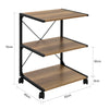 SoBuy FRG81-PF Dulap mobil cu rotile, Raft, Masuta laterala, Raft de bucatarie, Dulap depozitare cu 3 niveluri, cu rotile