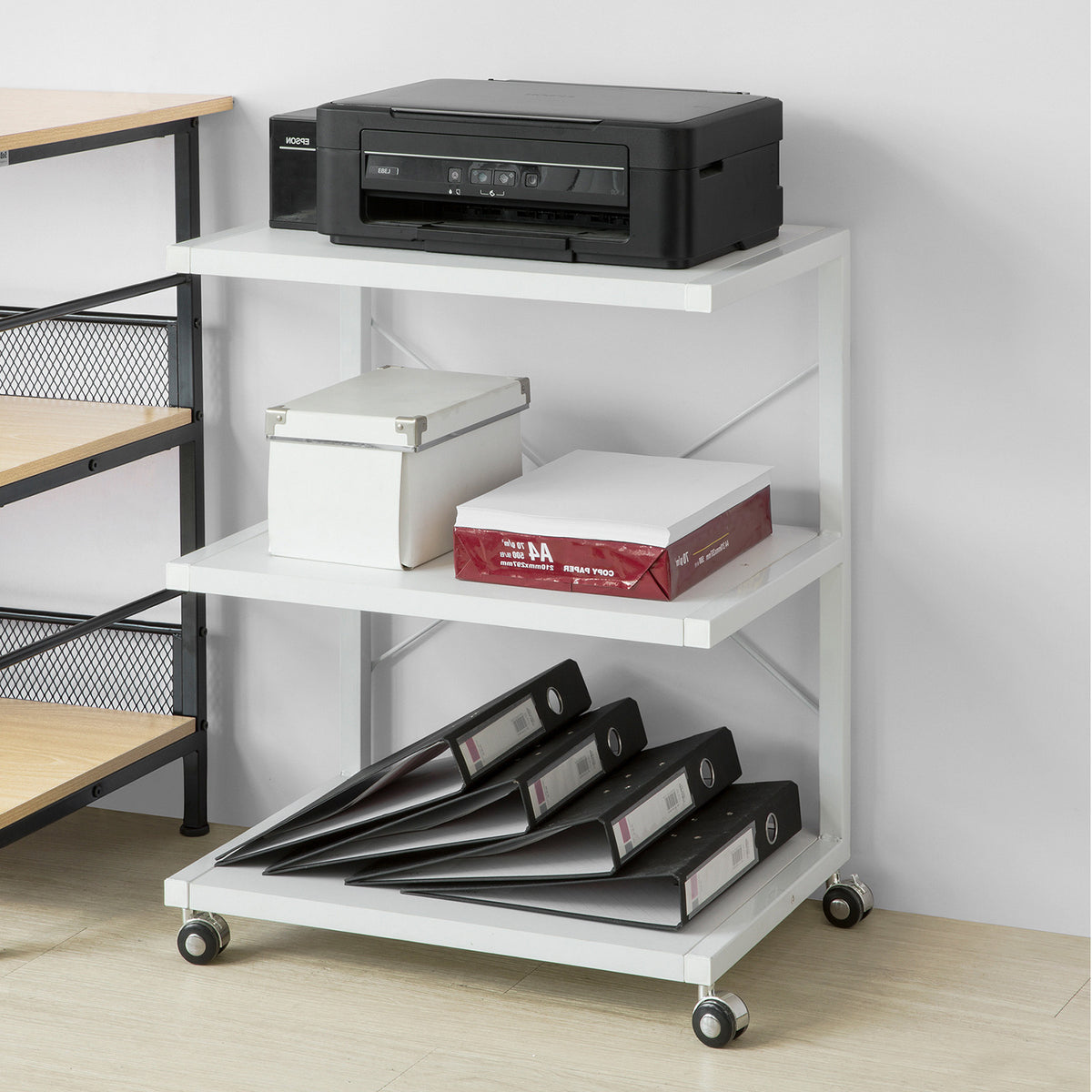 SoBuy FRG81-W Chariot Étagère Roulante Bout de Canapé Étagère Cuisine