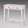 SoBuy FSB04-W Table Console 2 tiroirs et 1 étagère, L85cm x H80cm x P40cm