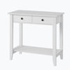 SoBuy FSB04-W Table Console 2 tiroirs et 1 étagère, L85cm x H80cm x P40cm