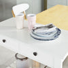 SoBuy FSB04-W Table Console 2 tiroirs et 1 étagère, L85cm x H80cm x P40cm
