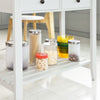 SoBuy FSB04-W Table Console 2 tiroirs et 1 étagère, L85cm x H80cm x P40cm