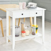 SoBuy FSB04-W Table Console 2 tiroirs et 1 étagère, L85cm x H80cm x P40cm