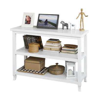 SoBuy FSB06-W Table Console table d’appoint 2 étagères, Blanc