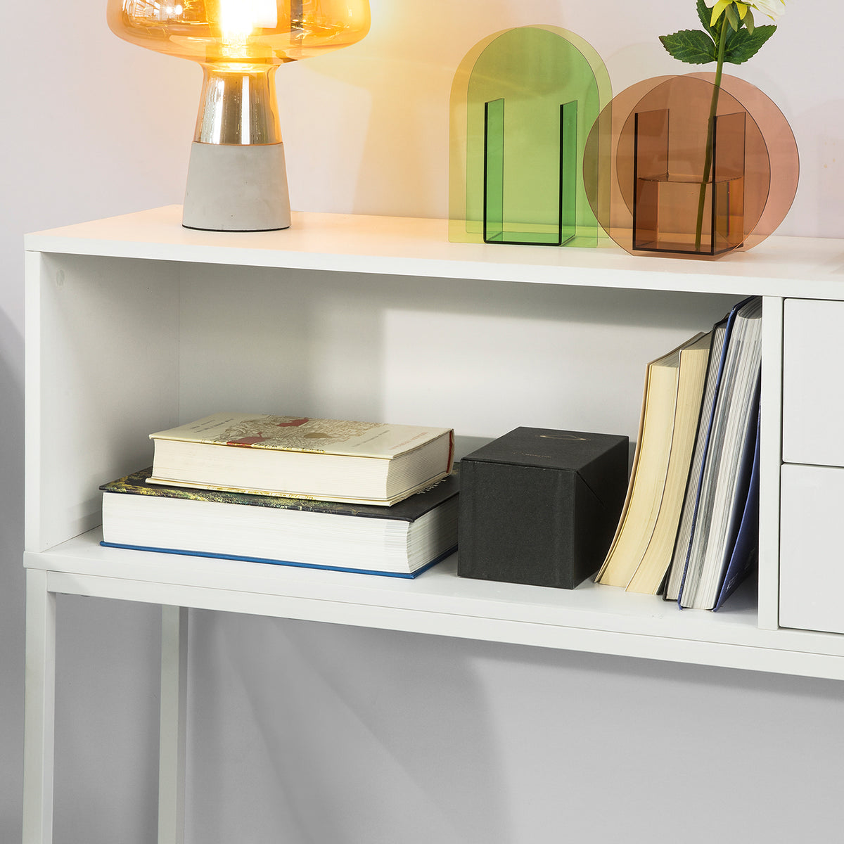 SoBuy FSB20-W able Console Table d'appoint Table d'Entrée Bureau Informatique pour Ordinateur