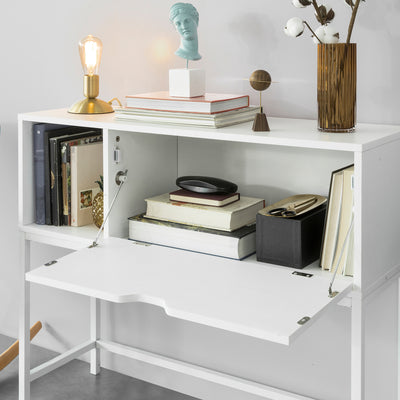 SoBuy FSB21-W Table Console Table d'appoint Table d'Entrée Bureau Informatique pour Ordinateur