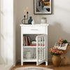 SoBuy FSB31-W Armoire de Rangement Buffet Commode Placard Meuble de Rangement Multi-rangements avec 1 Tiroir et 1 Porte Vitrée