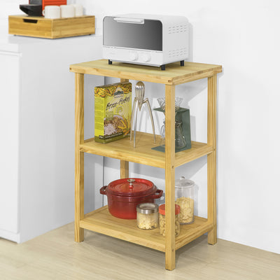 SoBuy FSB22-N Table Console en Bois Bout de Canapé Table d'Appoint avec 2 Étagères de Rangement