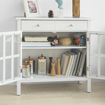 SoBuy FSB23-W Buffet Commode Meuble de Rangement Armoire de Rangement pour Salon, Chambre, Couloir, Cuisine