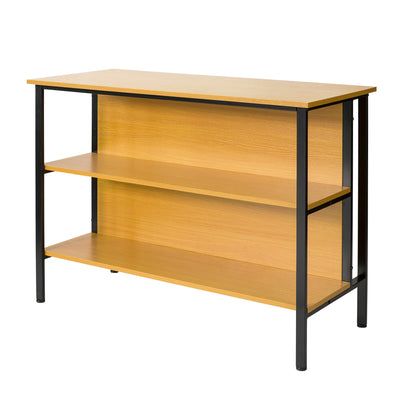 SoBuy FSB28-DN Table de Cuisine Table Haute de Bar Table Console Buffet avec 2 étagères de Rangement
