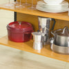 SoBuy FSB28-DN Table de Cuisine Table Haute de Bar Table Console Buffet avec 2 étagères de Rangement