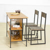 SoBuy FSB28-DN Table de Cuisine Table Haute de Bar Table Console Buffet avec 2 étagères de Rangement