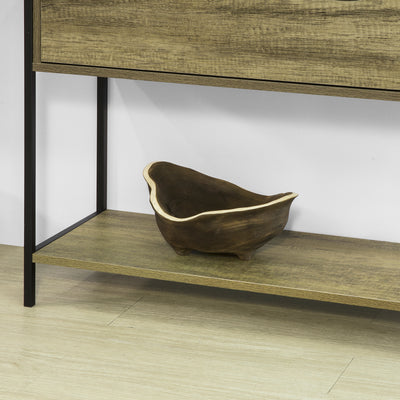 SoBuy FSB39-T Table Console Meuble d'entrée avec 2 tiroirs Buffet Placard à 2 Niveaux