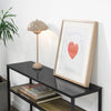 SoBuy FSB43-SCH Table Console avec Surface en Verre Table d'Entrée en Métal Table Décorative Buffet