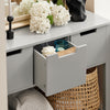 SoBuy FSB51-HG Table Console, Table d’Entrée, Bout de Canapé avec 3 tiroirs et 1 étagère
