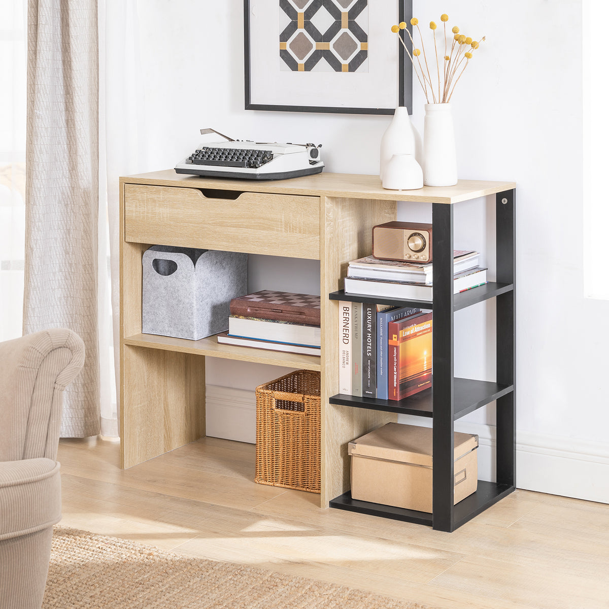 SoBuy FSB53-N Consolă Masă de Hol Bufet Masă Laterală Masă Decorativă Masă de Living
