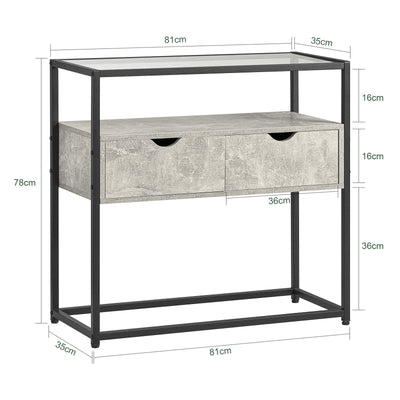 SoBuy FSB54-HG Table Console, Table d’Entrée, Meuble d’Entrée, Bout de Canapé, Table Décorative