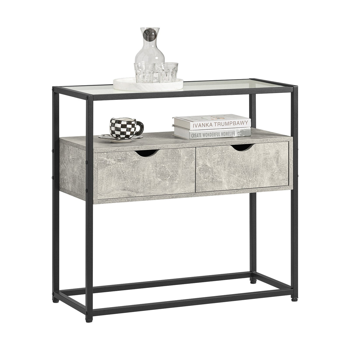 SoBuy FSB54-HG Table Console, Table d’Entrée, Meuble d’Entrée, Bout de Canapé, Table Décorative