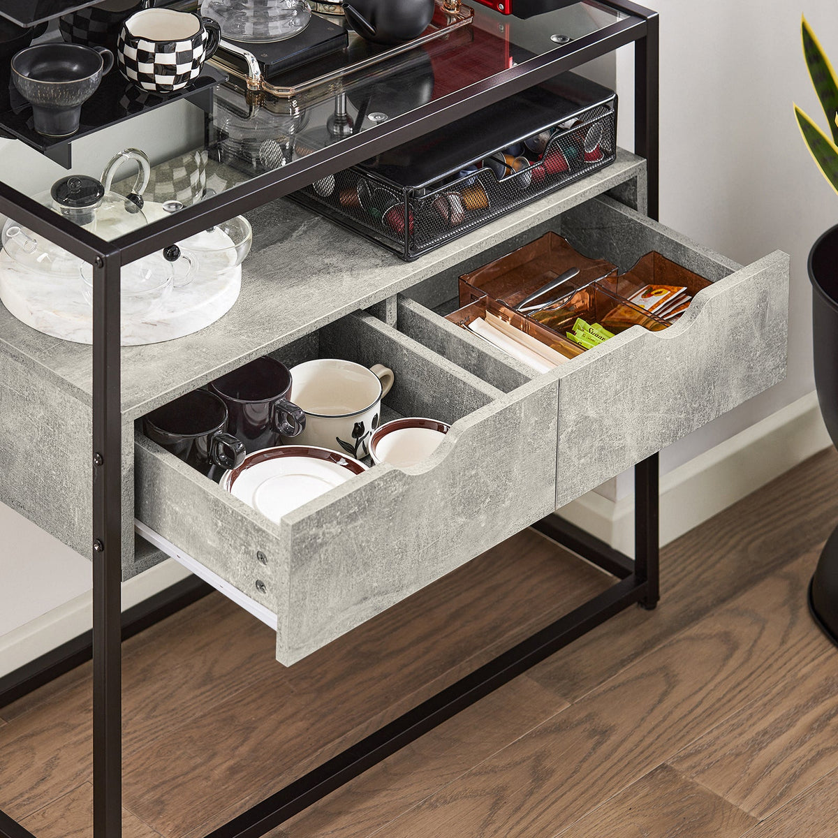 SoBuy FSB54-HG Table Console, Table d’Entrée, Meuble d’Entrée, Bout de Canapé, Table Décorative