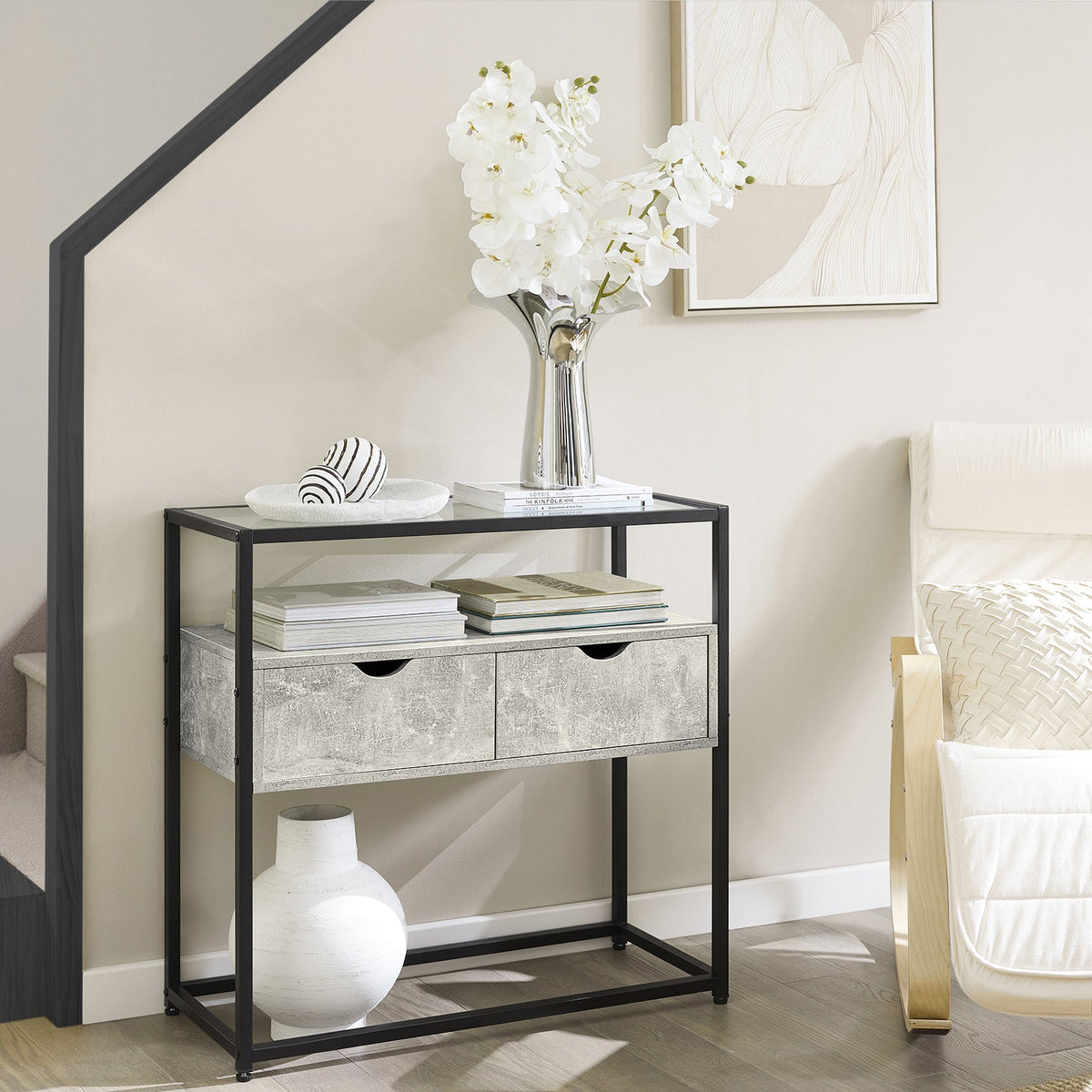 SoBuy FSB54-HG Consolă, Masă Consolă, Mobilier Hol, Masă Laterală, Masă Decorativă